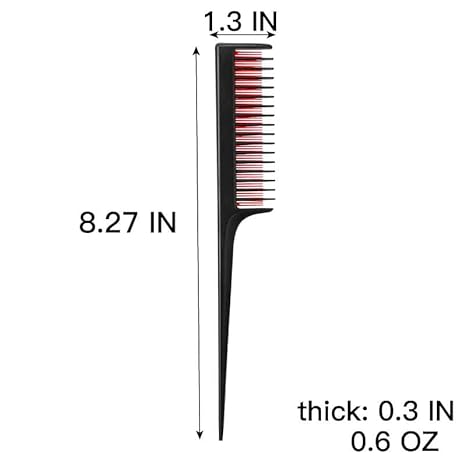 Triple Teasing Comb for Women Hair Combs for Fine Hair Styling Sectioning 8.27 IN
