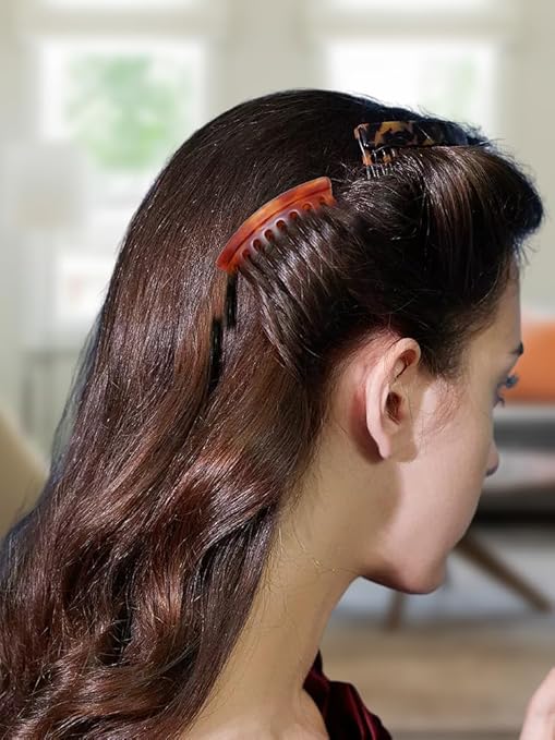 Vintage Small Side Hair Comb – Tortoiseshell Style Anti-Slip Hair Claw