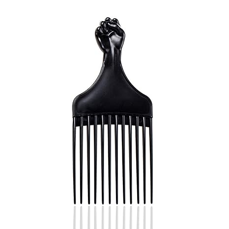 Vintage Raised Fist Wide-Tooth Hair Pick Comb – Large Tooth Detangling and Styling Comb