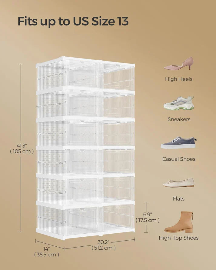 Pack of Foldable Shoe Boxes