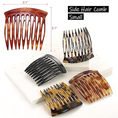 Vintage Small Side Hair Comb – Tortoiseshell Style Anti-Slip Hair Claw