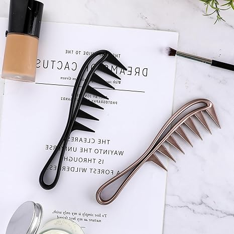 Wide-Tooth Detangling Comb Set – Anti-Static Hair Comb for Wet & Dry Hair (2 Pack)