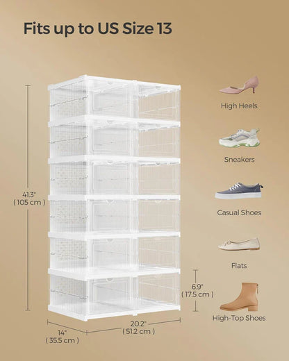 Pack of Foldable Shoe Boxes