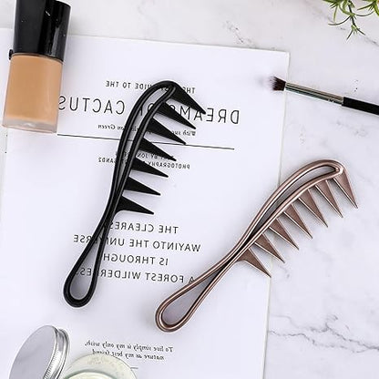 Wide-Tooth Detangling Comb Set – Anti-Static Hair Comb for Wet & Dry Hair (2 Pack)